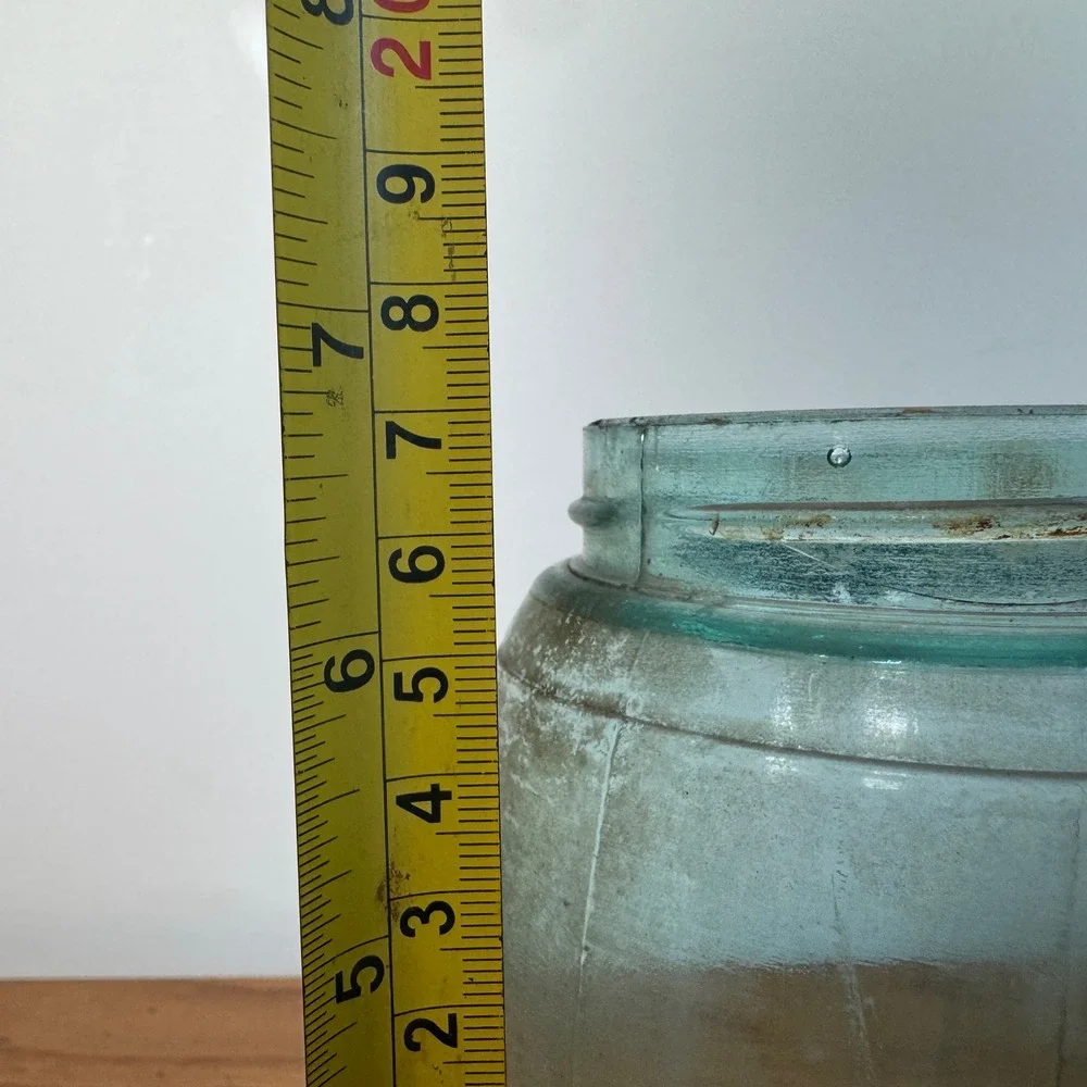 Vintage Ball Mason Jar Blue Aqua‎ Glass Quart Antique Canning Jar 1900-1923